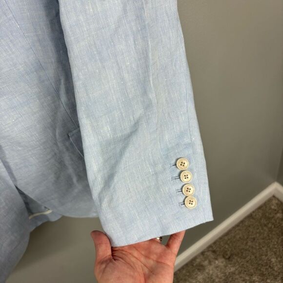 Banana Republic Lina Relaxed Linen Blazer Size 16 - Picture 4 of 10